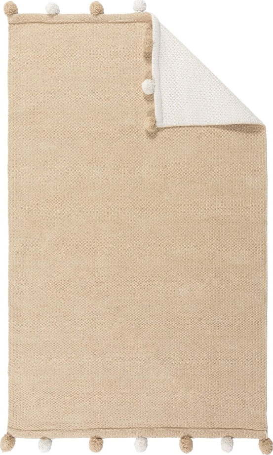 Krémový bavlněný dětský koberec 100x150 cm Pom Edge Reversible – Flair Rugs Flair Rugs