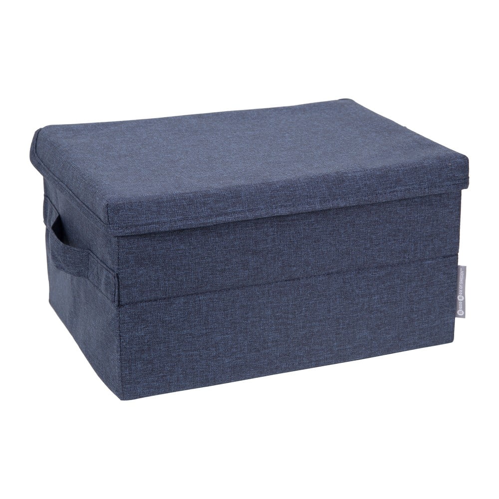 Modrý látkový úložný box s víkem 35x19x26 cm Soft Storage – Bigso Box of Sweden Bigso Box of Sweden