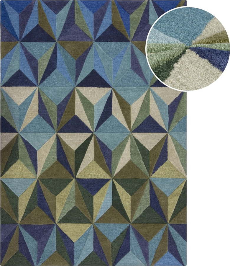 Modrý vlněný koberec 160x230 cm Reverie – Flair Rugs Flair Rugs