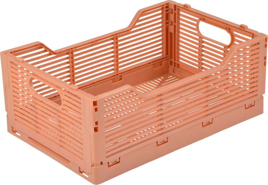 Plastový úložný box v lososové barvě 30x20x11.5 cm – Homéa Homea