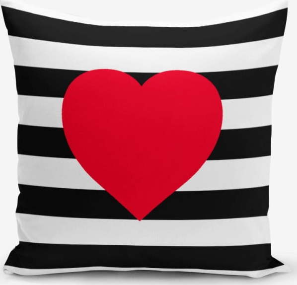 Povlak na polštář Minimalist Cushion Covers Navy Heart