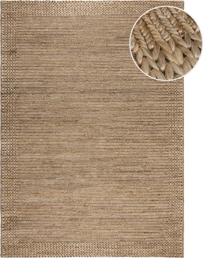 Ručně tkaný kenafový koberec v přírodní barvě 120x170 cm Drew Border – Flair Rugs Flair Rugs