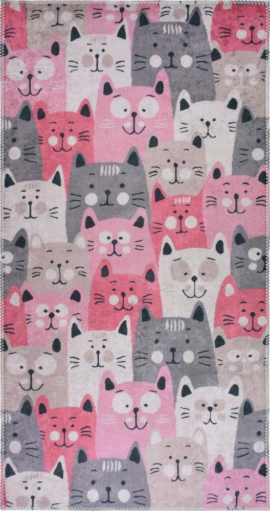 Růžový dětský koberec 160x230 cm Silly Cats – Vitaus Vitaus