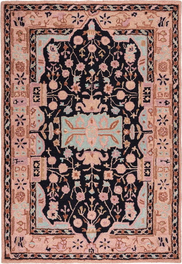 Růžový ručně tkaný vlněný koberec 120x170 cm Blossom Traditional – Flair Rugs Flair Rugs