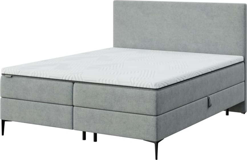 Šedá boxspring postel s úložným prostorem 160x200 cm Bufo – MESONICA MESONICA