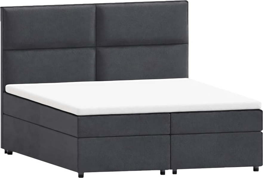 Šedá boxspring postel s úložným prostorem 160x200 cm Rico – Ropez Ropez