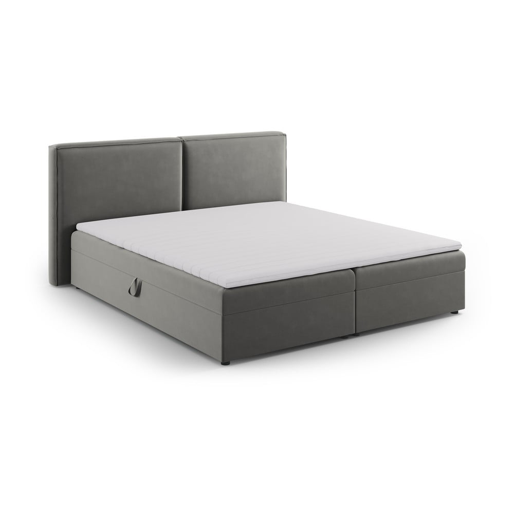 Šedá boxspring postel s úložným prostorem 180x200 cm Arendal – Cosmopolitan Design Cosmopolitan design