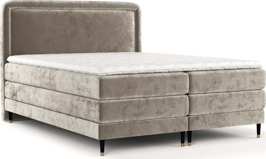 Světle hnědá boxspring postel 200x200 cm Dove – Maison de Rêve Maison de Reve