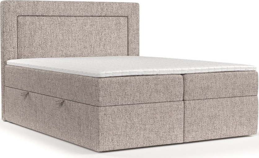 Světle hnědá boxspring postel s úložným prostorem 140x200 cm Imagine – Maison de Rêve Maison de Reve