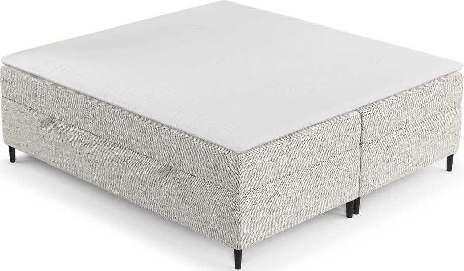 Světle šedá boxspring postel s úložným prostorem 160x200 cm Araya – Maison de Rêve Maison de Reve