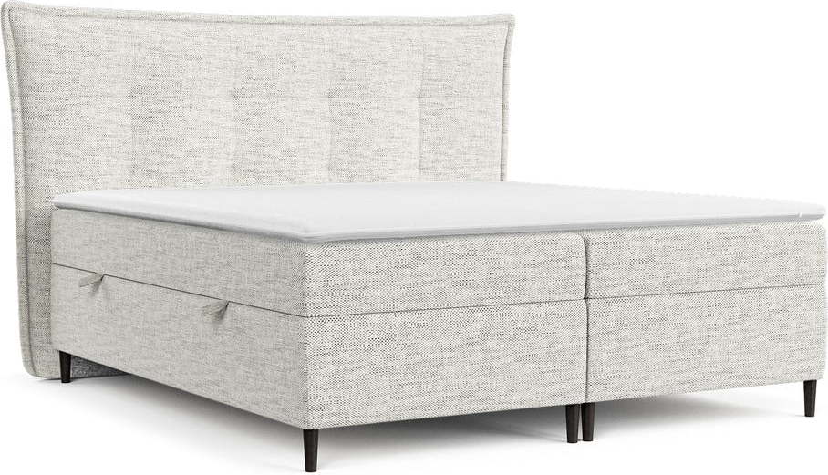 Světle šedá boxspring postel s úložným prostorem 180x200 cm Sinai – Maison de Rêve Maison de Reve