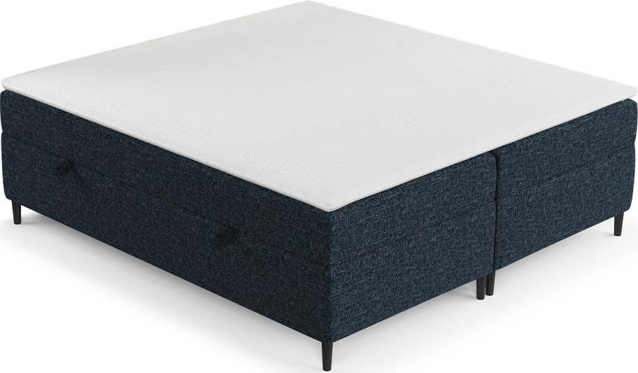 Tmavě modrá boxspring postel s úložným prostorem 180x200 cm Araya – Maison de Rêve Maison de Reve