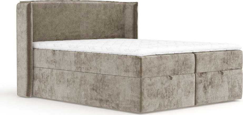 Béžová boxspring postel s úložným prostorem 160x200 cm Passion – Maison de Rêve Maison de Reve