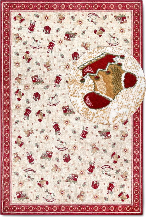 Červený koberec s vánočním motivem s příměsí bavlny 160x230 cm Toy's Delight Red Christmas – Villeroy&Boch Villeroy & boch