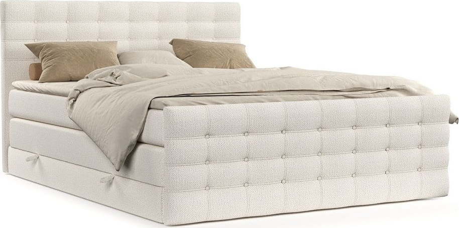 Krémová boxspring postel s úložným prostorem 180x200 cm Blend – Maison de Rêve Maison de Reve