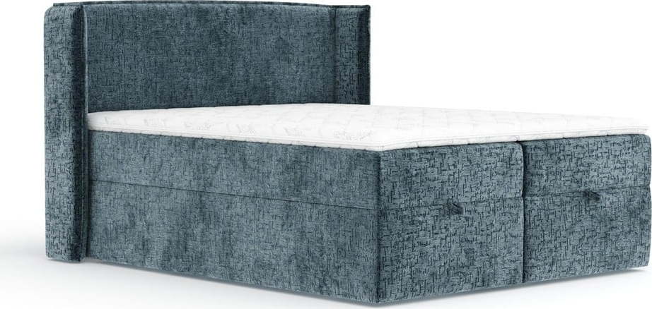 Modrá boxspring postel s úložným prostorem 180x200 cm Passion – Maison de Rêve Maison de Reve