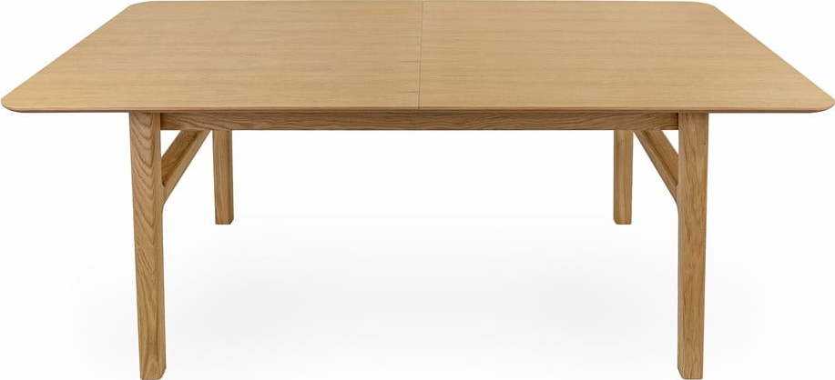 Rozkládací jídelní stůl s přídavnou deskou v dekoru dubu 90x180 cm Curved – Woodman Woodman