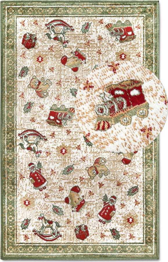 Zelený koberec s vánočním motivem s příměsí bavlny 50x80 cm Toy's Delight Green Christmas – Villeroy&Boch Villeroy & boch